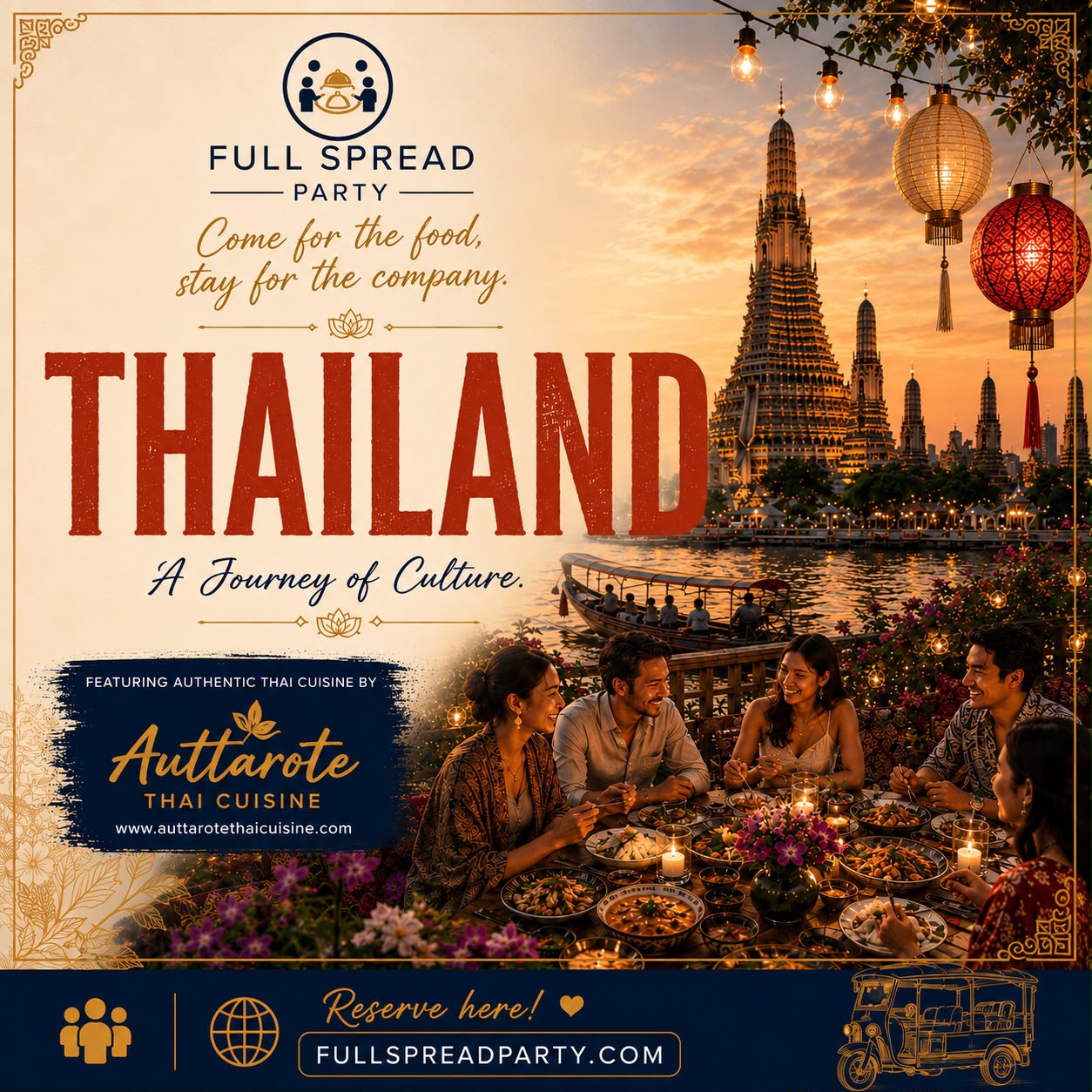 Poster for Thailand: A Journey of Culture, Wednesday August 19 at 6:30 PM