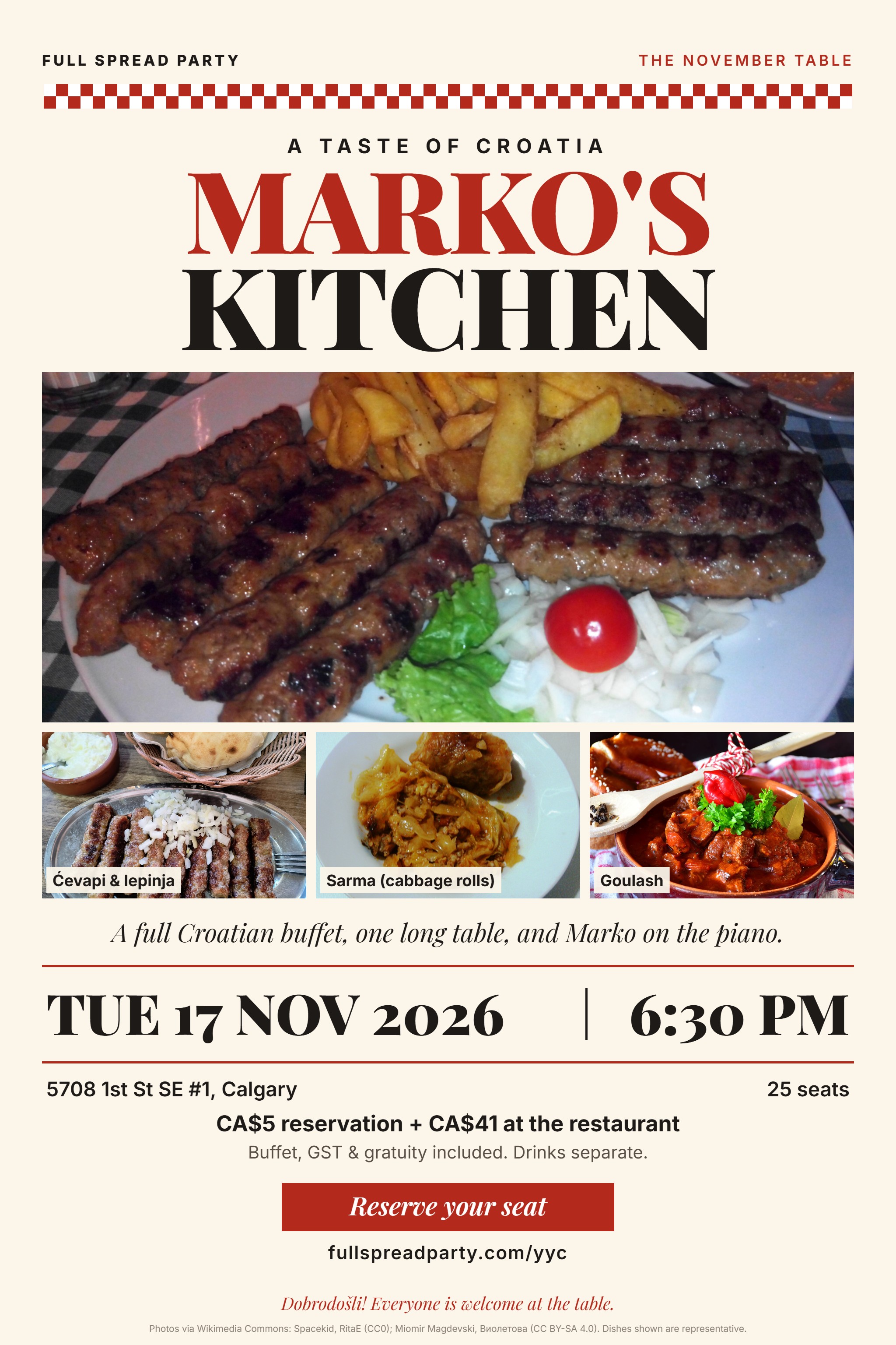 Croatia: Full Spread at Marko's Kitchen